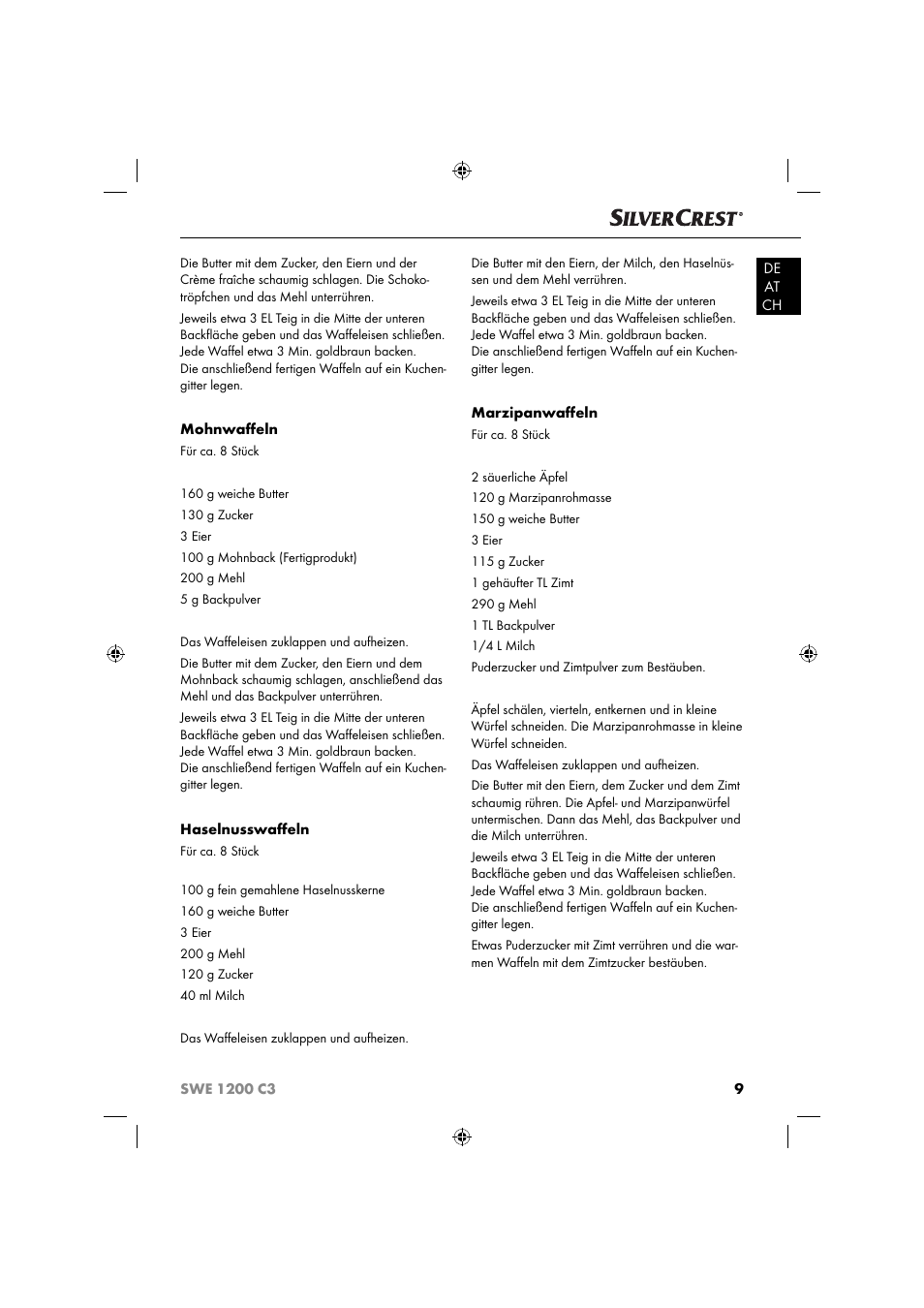 Silvercrest SWE 1200 C3 User Manual | Page 12 / 52