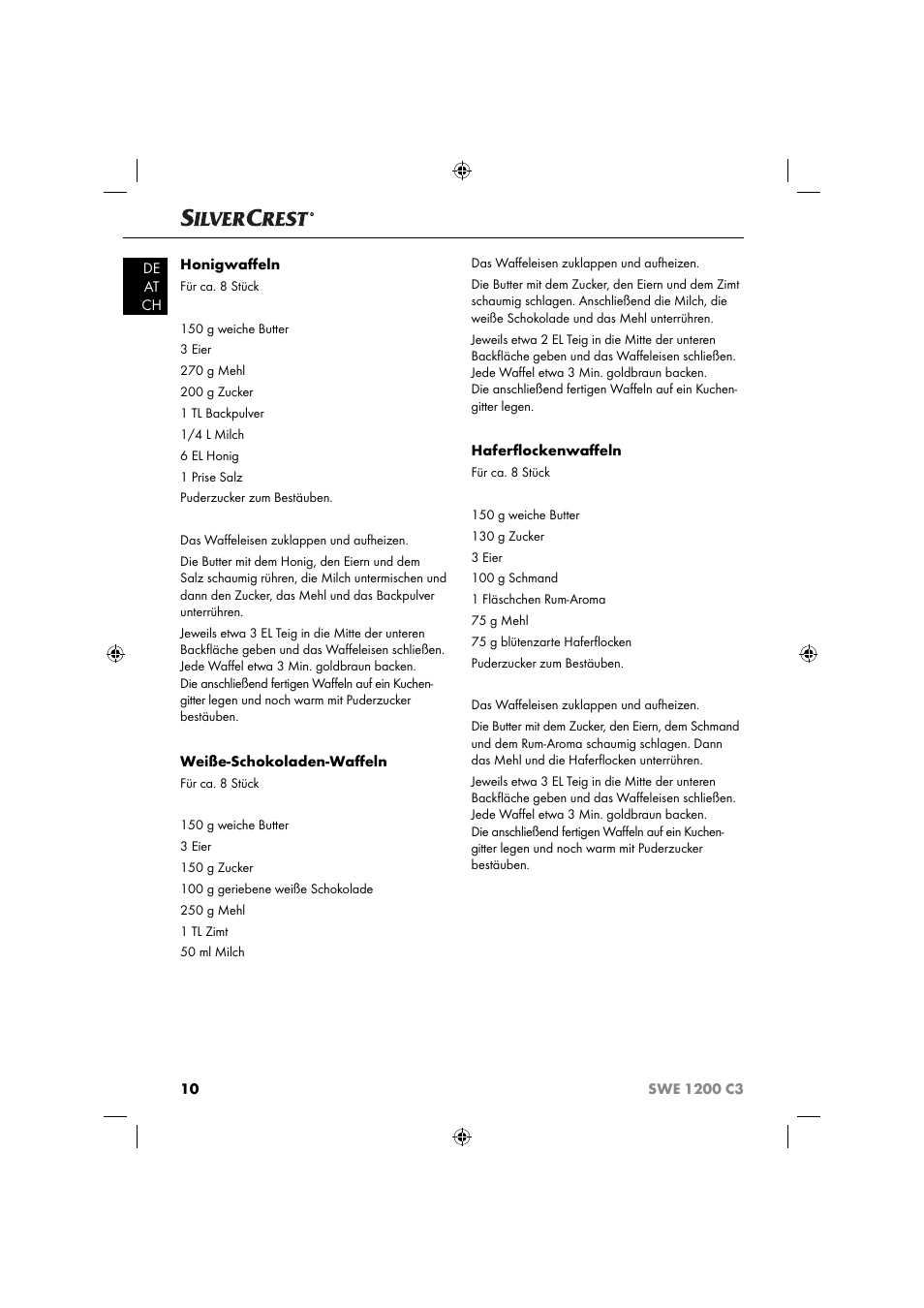 Silvercrest SWE 1200 C3 User Manual | Page 13 / 52