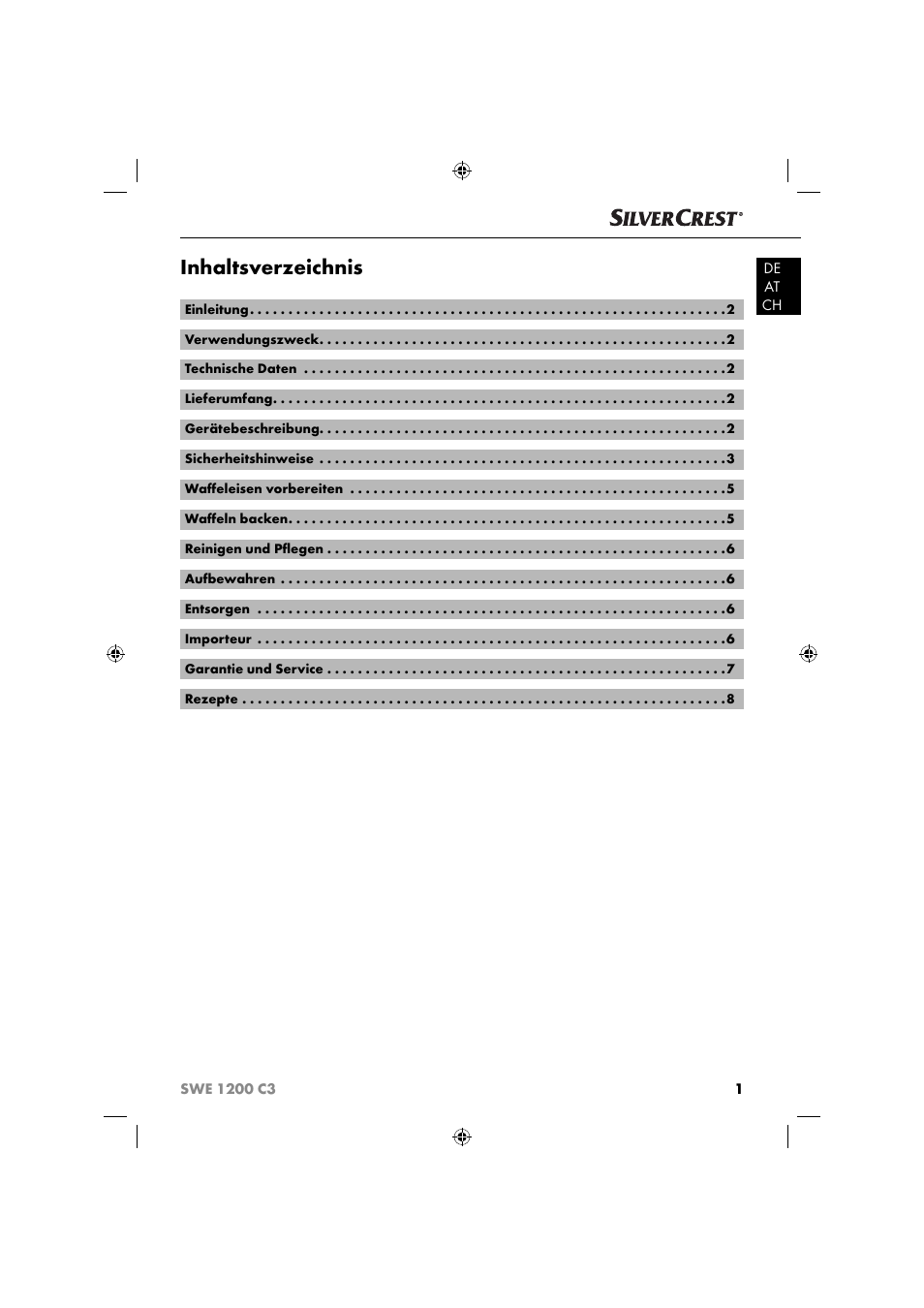 Silvercrest SWE 1200 C3 User Manual | Page 4 / 52