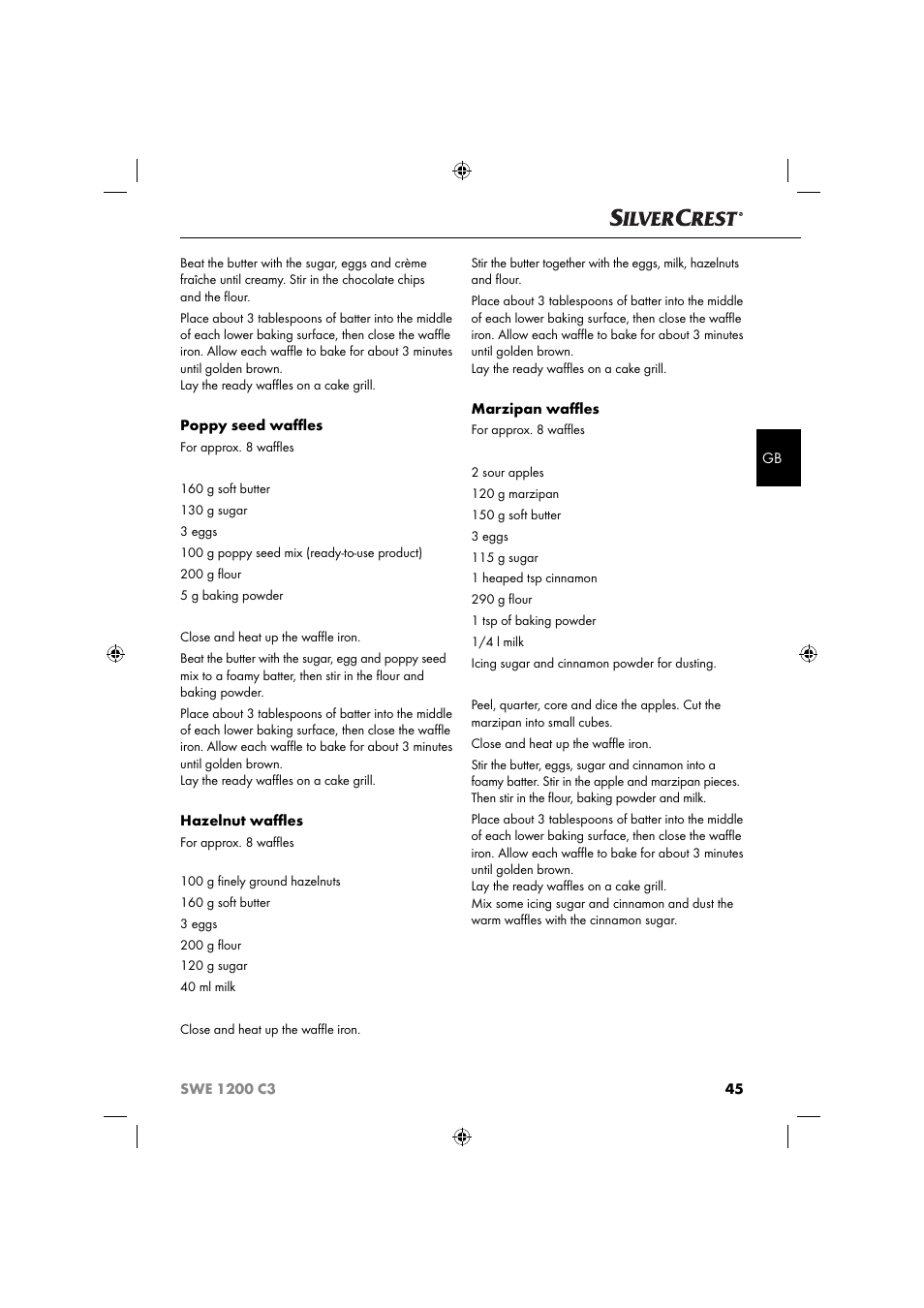 Silvercrest SWE 1200 C3 User Manual | Page 48 / 52