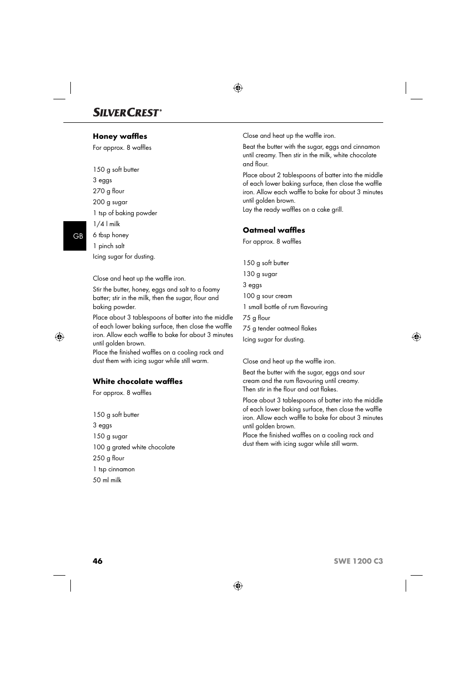 Silvercrest SWE 1200 C3 User Manual | Page 49 / 52
