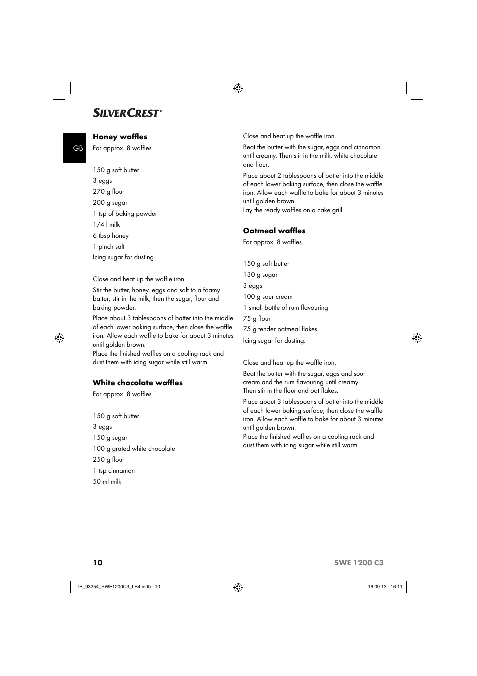 Silvercrest SWE 1200 C3 User Manual | Page 13 / 88