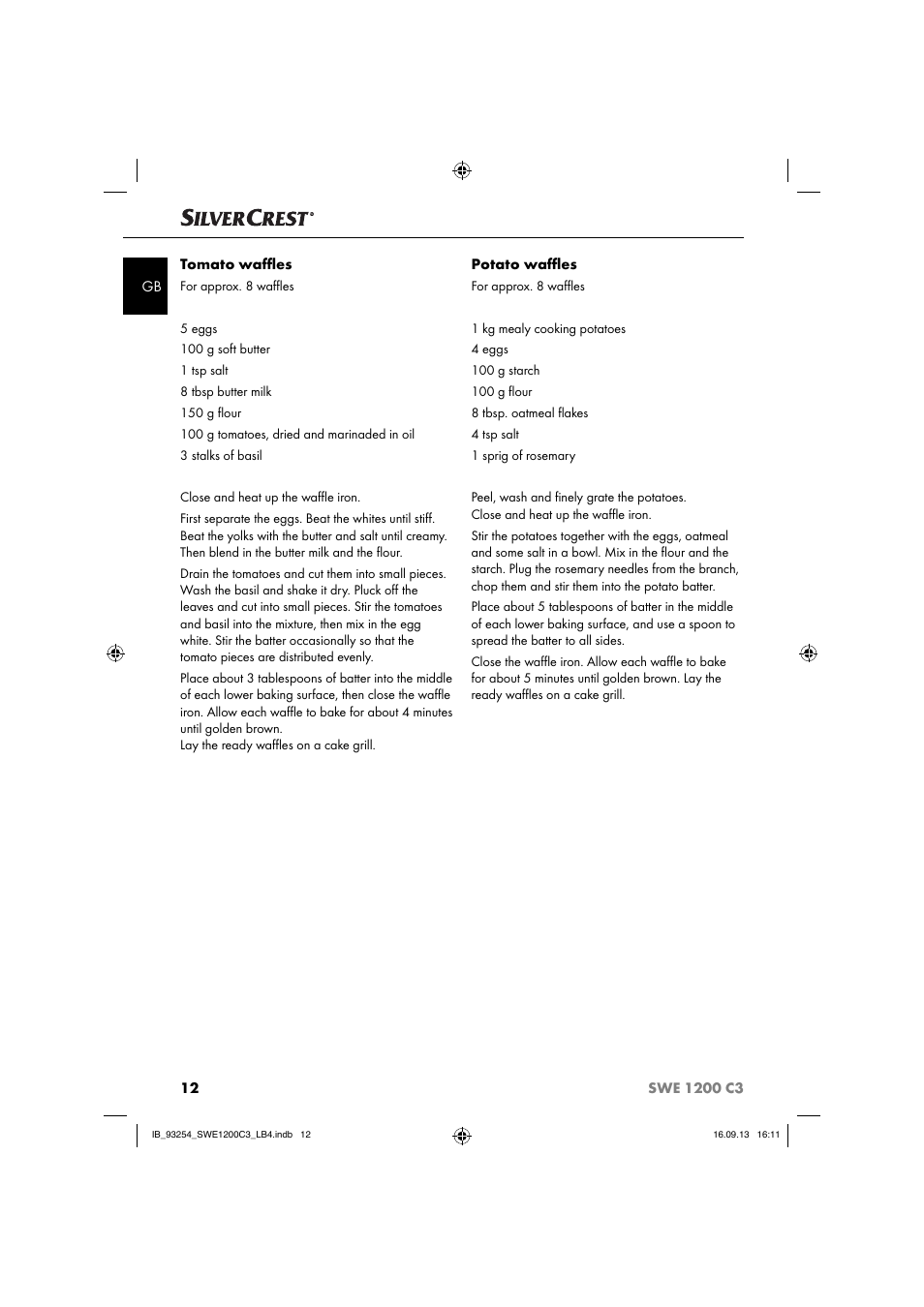 Silvercrest SWE 1200 C3 User Manual | Page 15 / 88