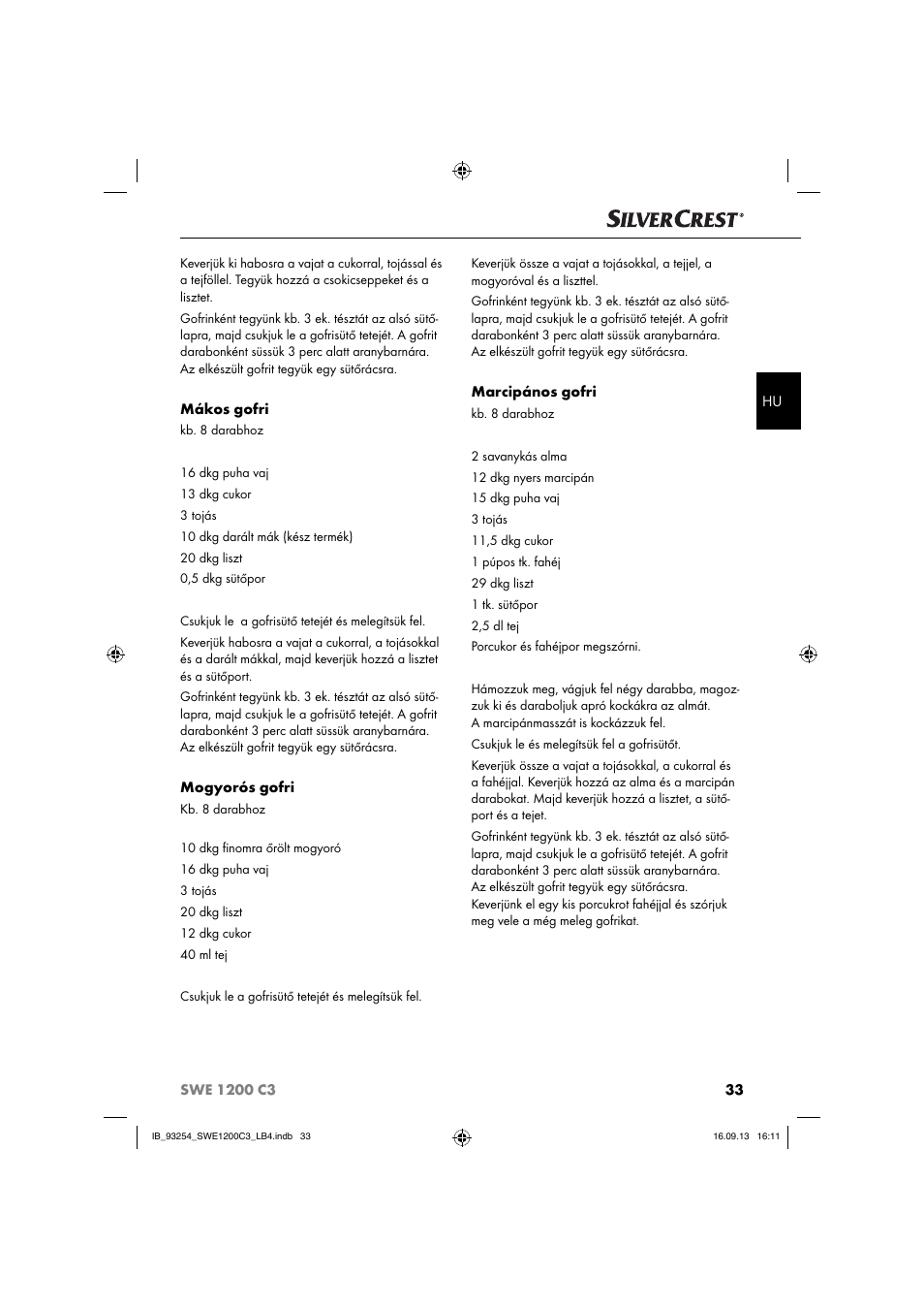 Silvercrest SWE 1200 C3 User Manual | Page 36 / 88