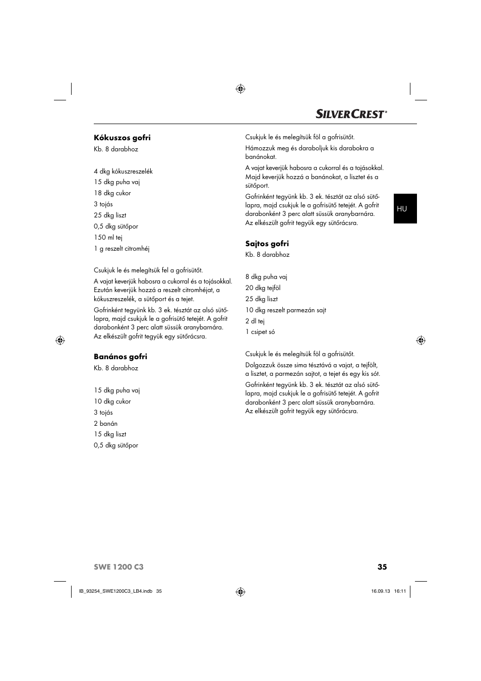 Silvercrest SWE 1200 C3 User Manual | Page 38 / 88