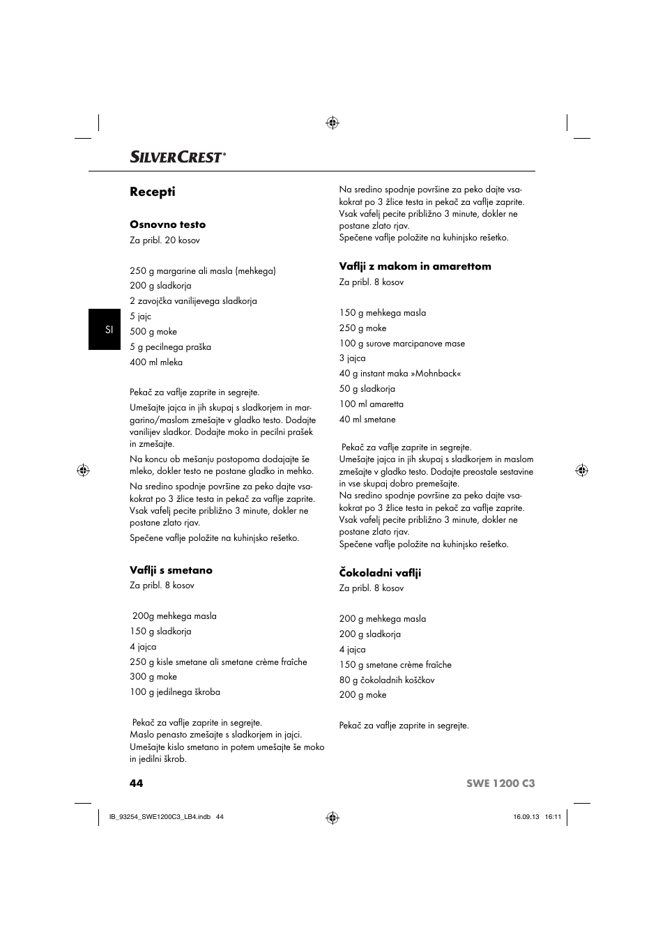 Recepti | Silvercrest SWE 1200 C3 User Manual | Page 47 / 88
