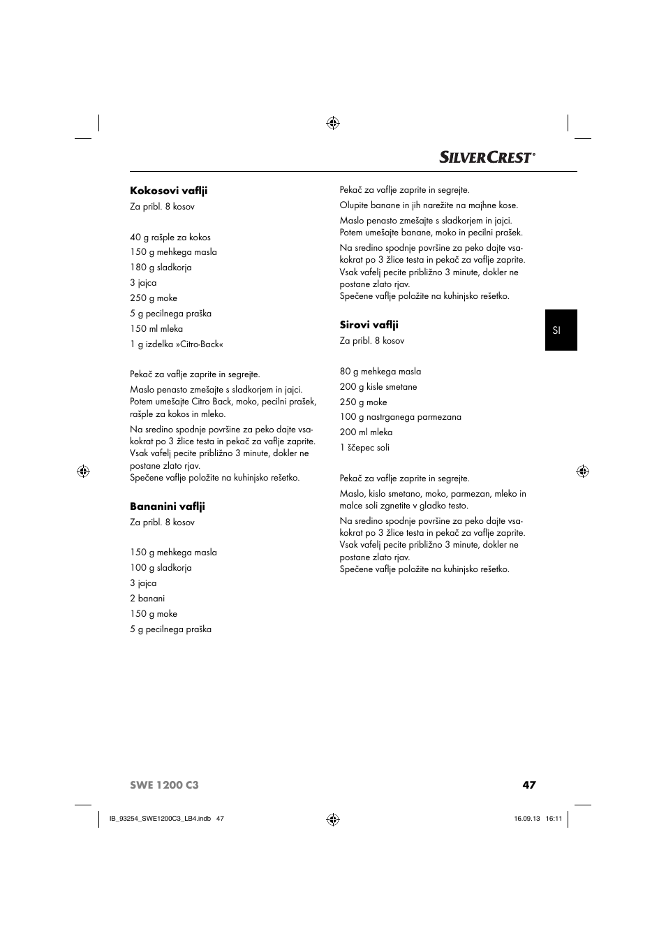 Silvercrest SWE 1200 C3 User Manual | Page 50 / 88