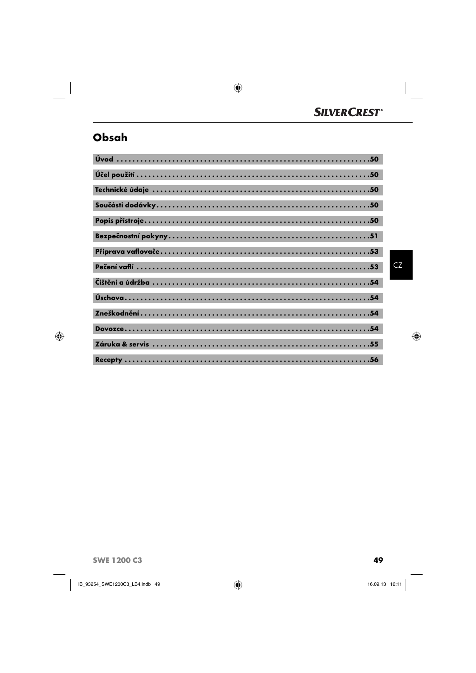 Silvercrest SWE 1200 C3 User Manual | Page 52 / 88
