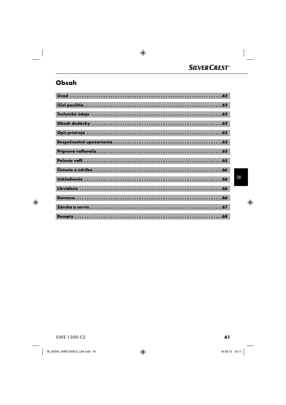 Silvercrest SWE 1200 C3 User Manual | Page 64 / 88