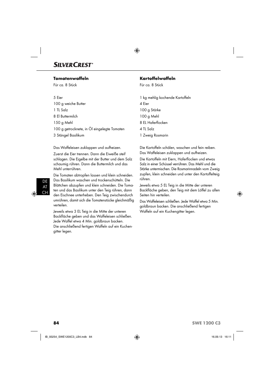 Silvercrest SWE 1200 C3 User Manual | Page 87 / 88