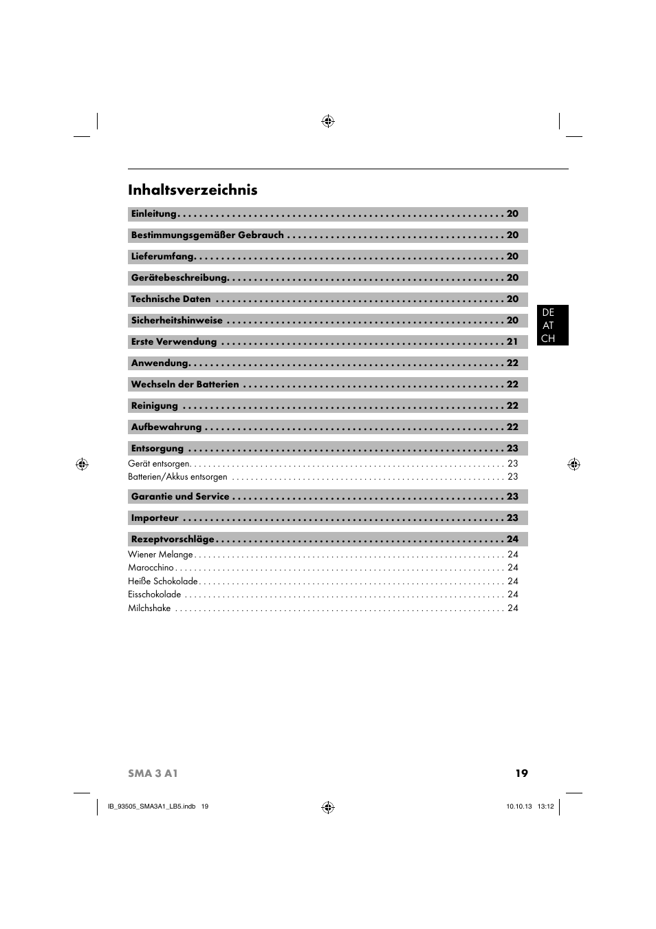 Silvercrest SMA 3 A1 User Manual | Page 22 / 28