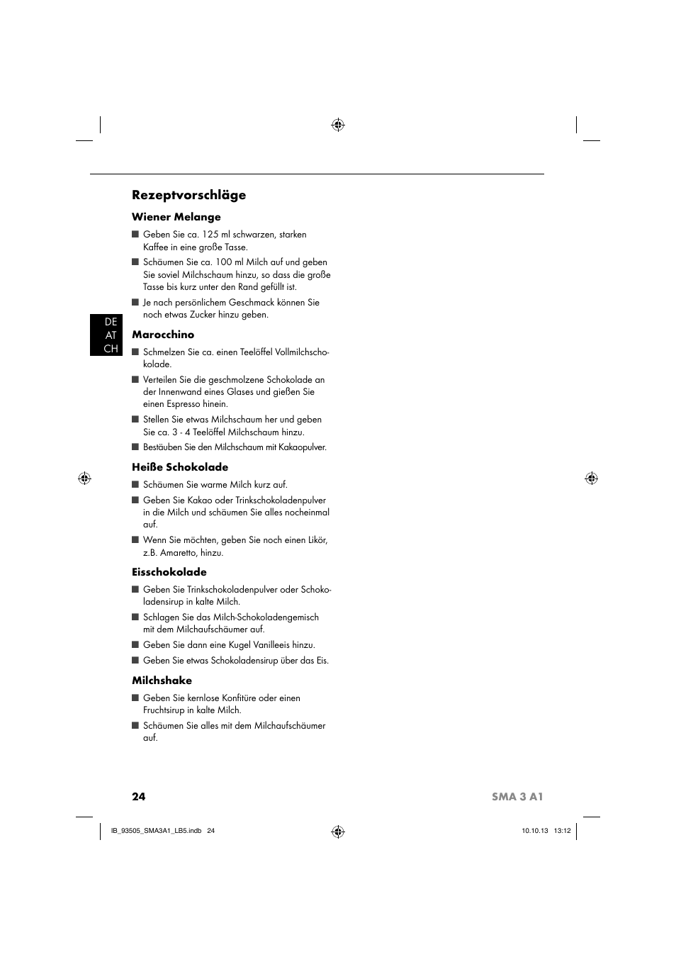 Rezeptvorschläge | Silvercrest SMA 3 A1 User Manual | Page 27 / 28