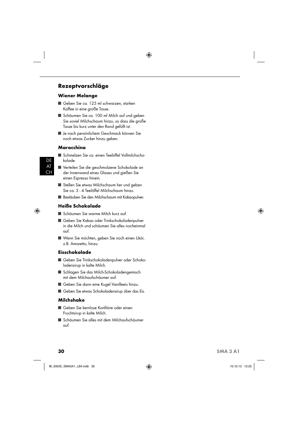 Rezeptvorschläge | Silvercrest SMA 3 A1 User Manual | Page 33 / 34