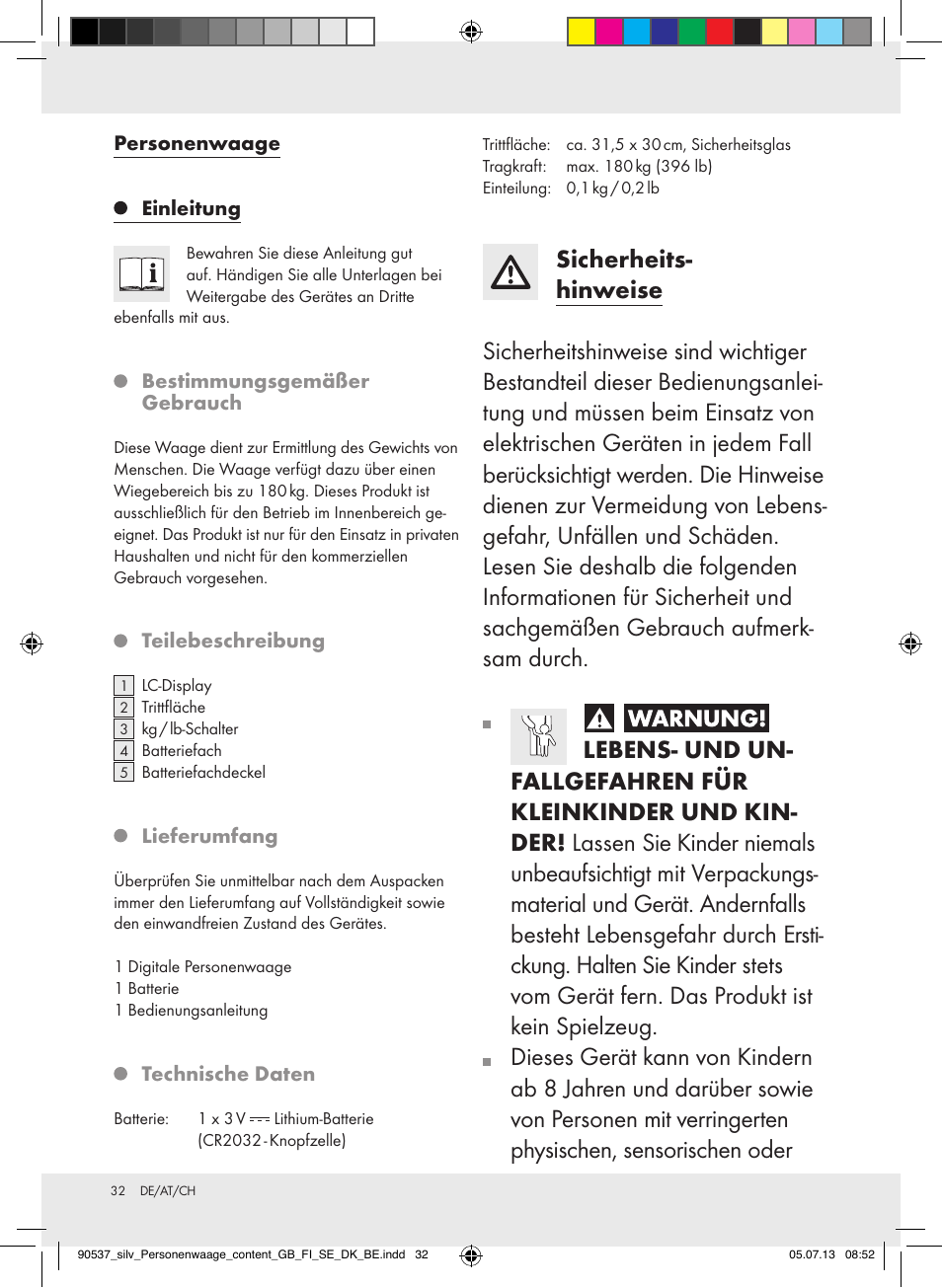Silvercrest Z31690/Z31279A User Manual | Page 32 / 37