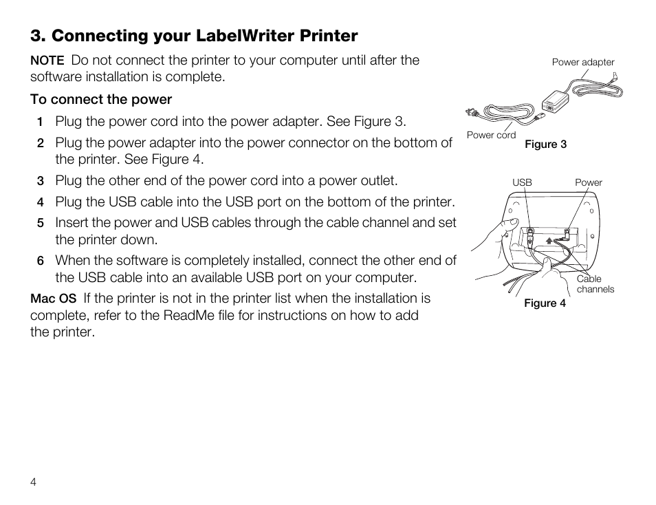 Connecting your labelwriter printer | Dymo 450 TWIN TURBO User Manual | Page 6 / 14