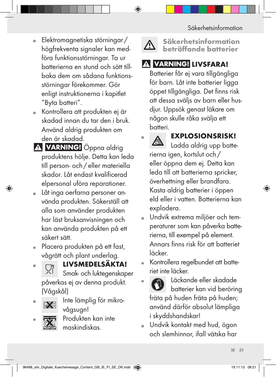 Silvercrest Z29852A/Z29852B User Manual | Page 25 / 67