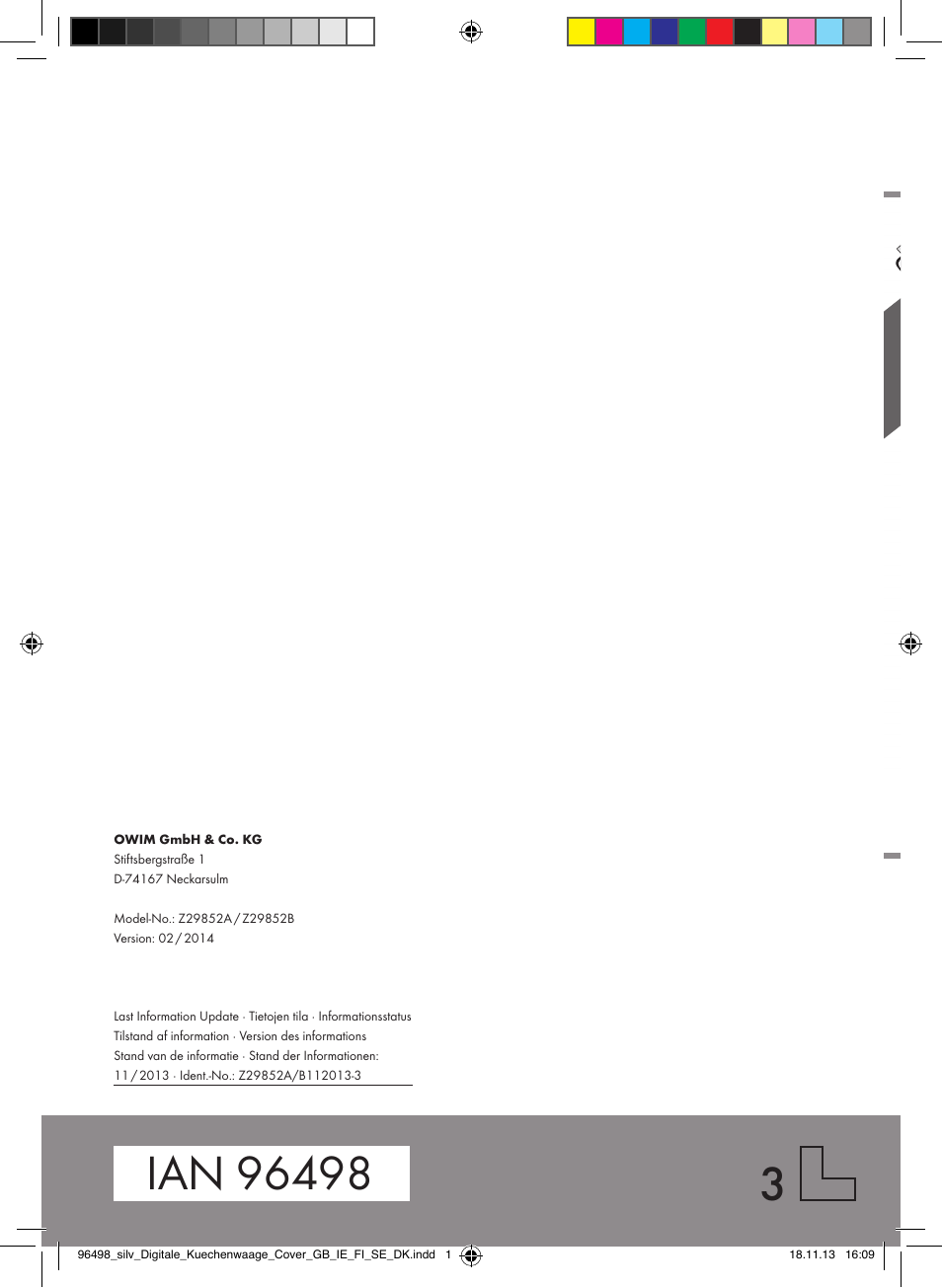 Silvercrest Z29852A/Z29852B User Manual | Page 67 / 67