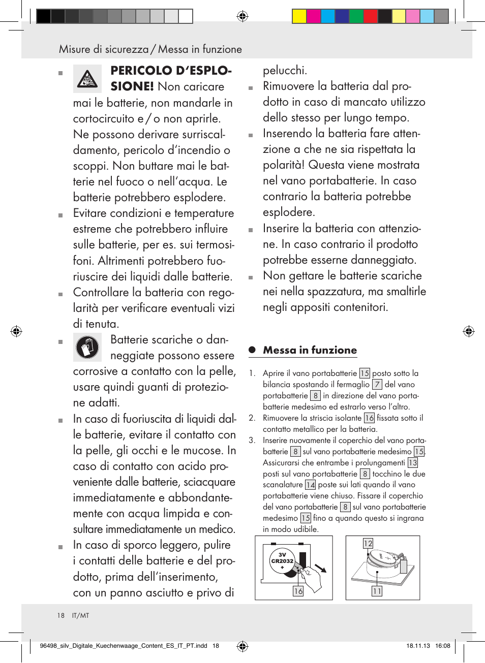 Misure di sicurezza / messa in funzione | Silvercrest Z29852A/Z29852B User Manual | Page 18 / 51