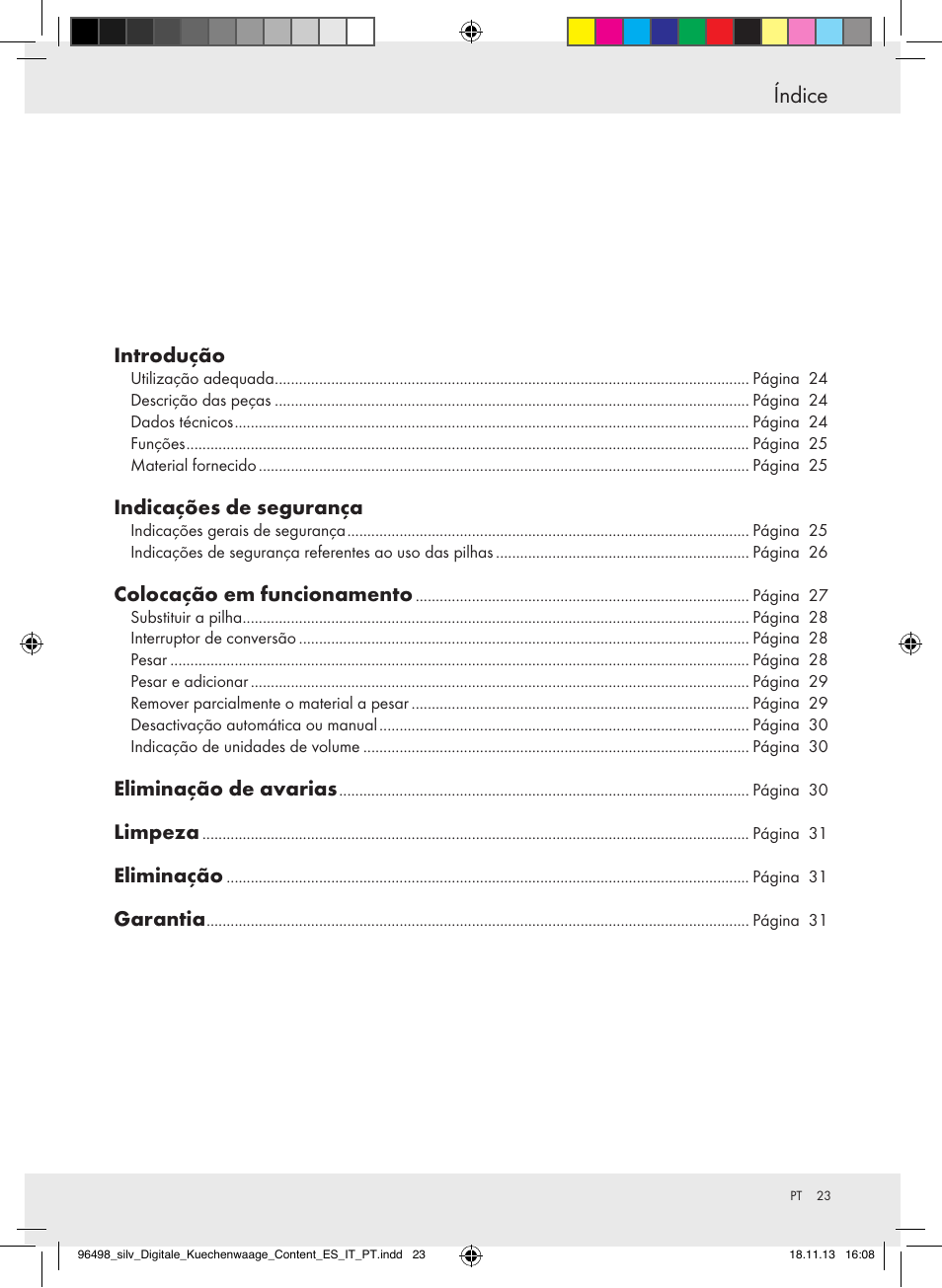 Índice | Silvercrest Z29852A/Z29852B User Manual | Page 23 / 51
