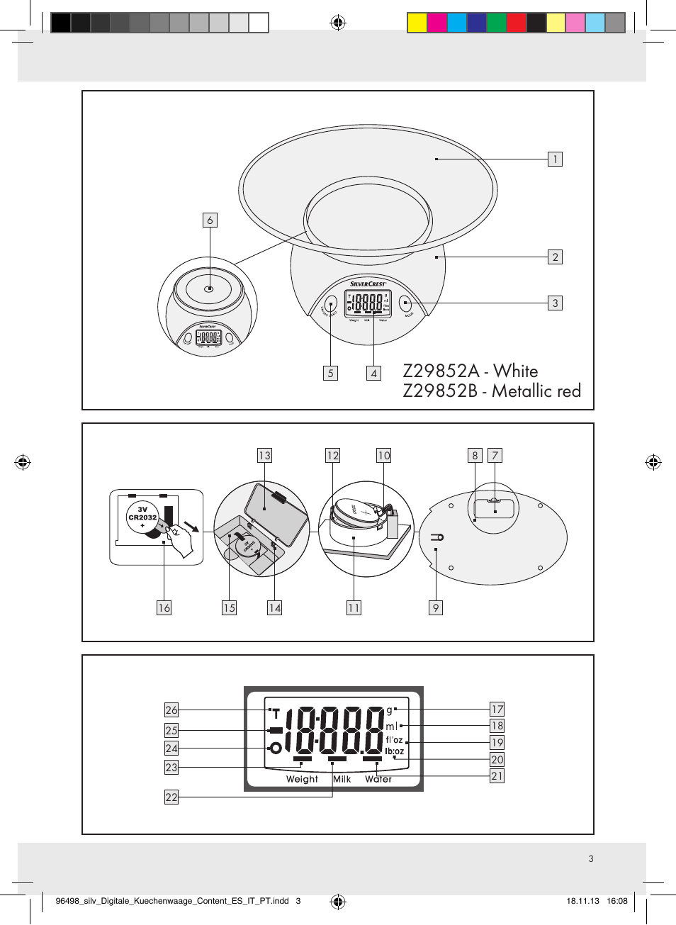 Silvercrest Z29852A/Z29852B User Manual | Page 3 / 51