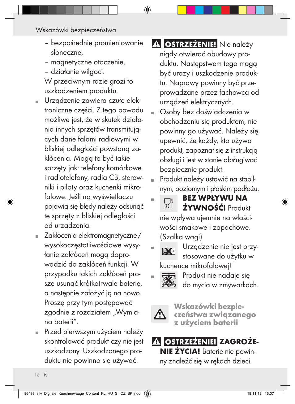 Silvercrest Z29852A/Z29852B User Manual | Page 16 / 69