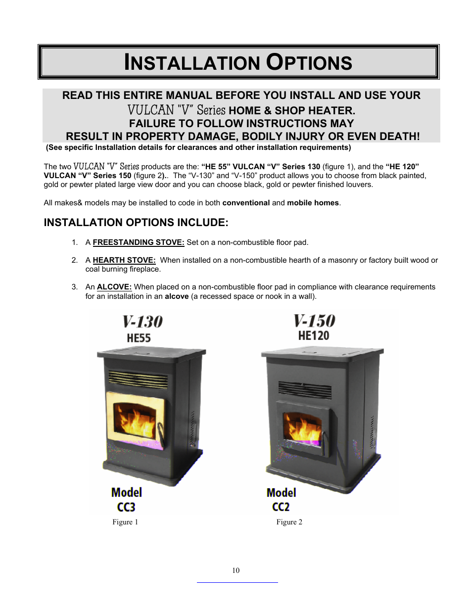 Nstallation, Ptions, Vulcan “v” series | Dansons Group CC3 User Manual | Page 10 / 37