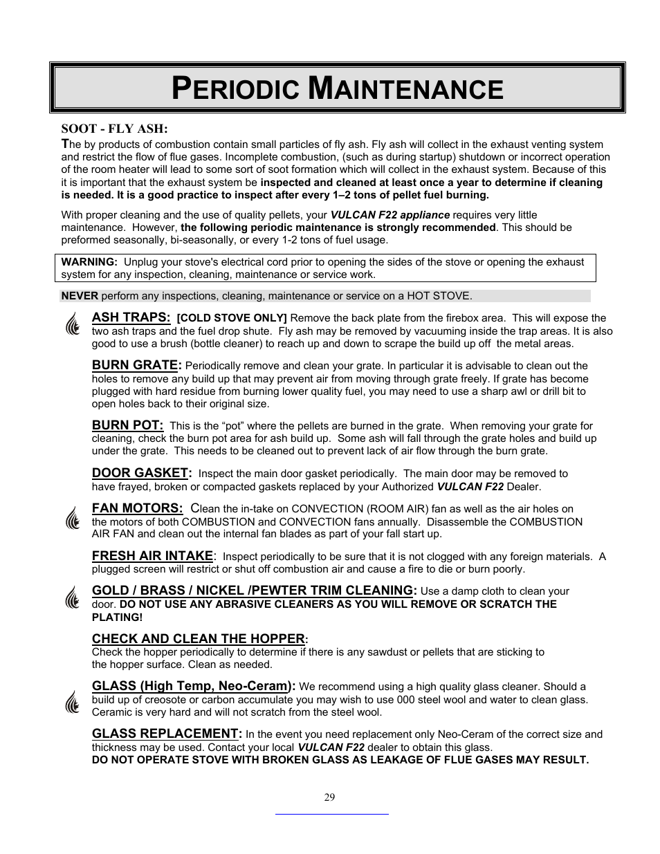 Eriodic, Aintenance | Dansons Group CC3 User Manual | Page 29 / 37