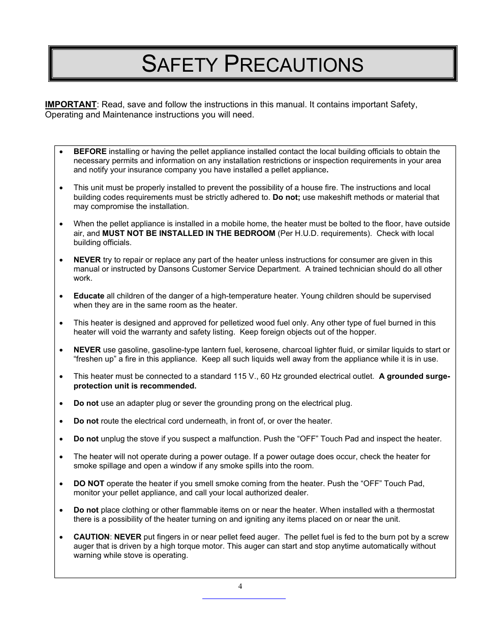 Afety, Recautions | Dansons Group CC3 User Manual | Page 4 / 37