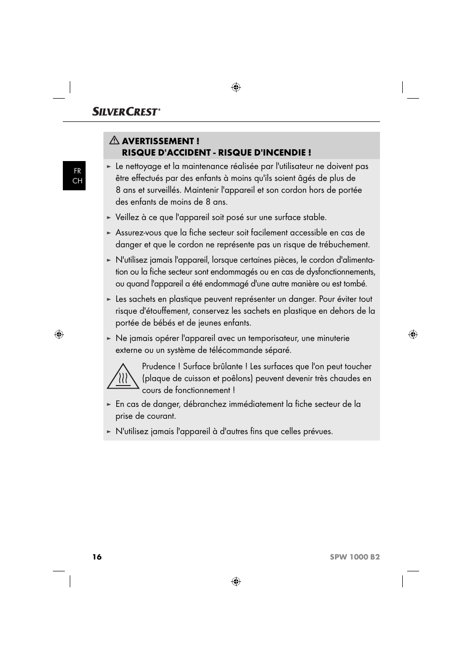 Silvercrest SPW 1000 B2 User Manual | Page 19 / 52