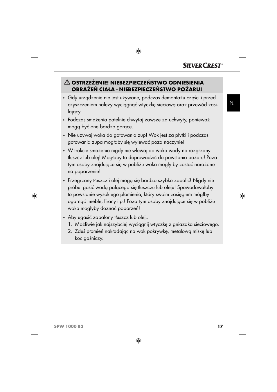 Silvercrest SPW 1000 B2 User Manual | Page 20 / 64