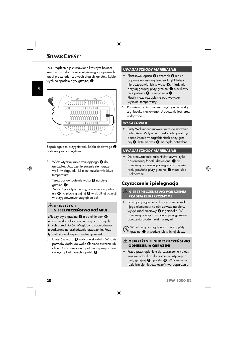 Czyszczenie i pielęgnacja | Silvercrest SPW 1000 B2 User Manual | Page 23 / 64