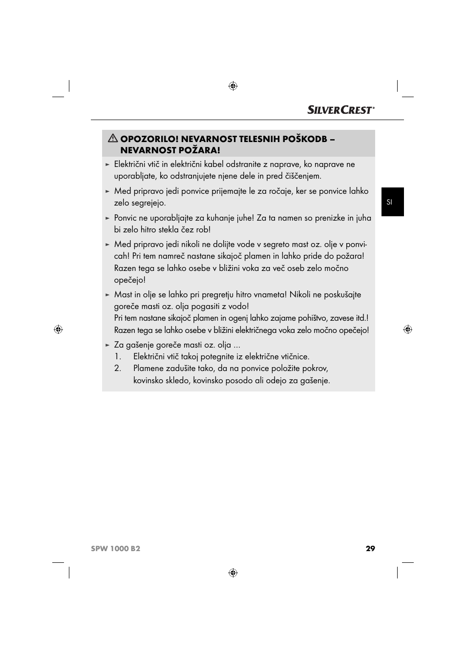 Silvercrest SPW 1000 B2 User Manual | Page 32 / 64