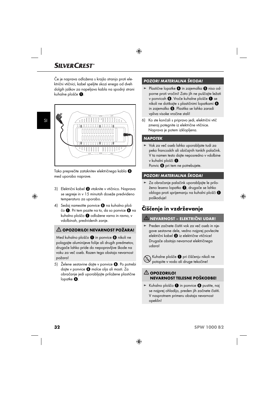 Čiščenje in vzdrževanje | Silvercrest SPW 1000 B2 User Manual | Page 35 / 64