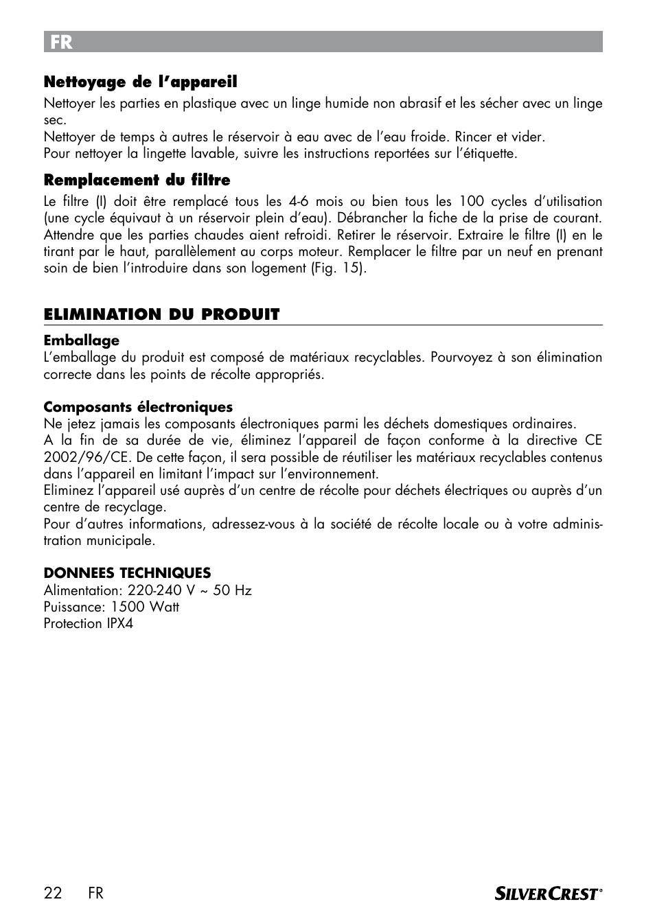 Silvercrest SDM 1500 A1 User Manual | Page 24 / 64