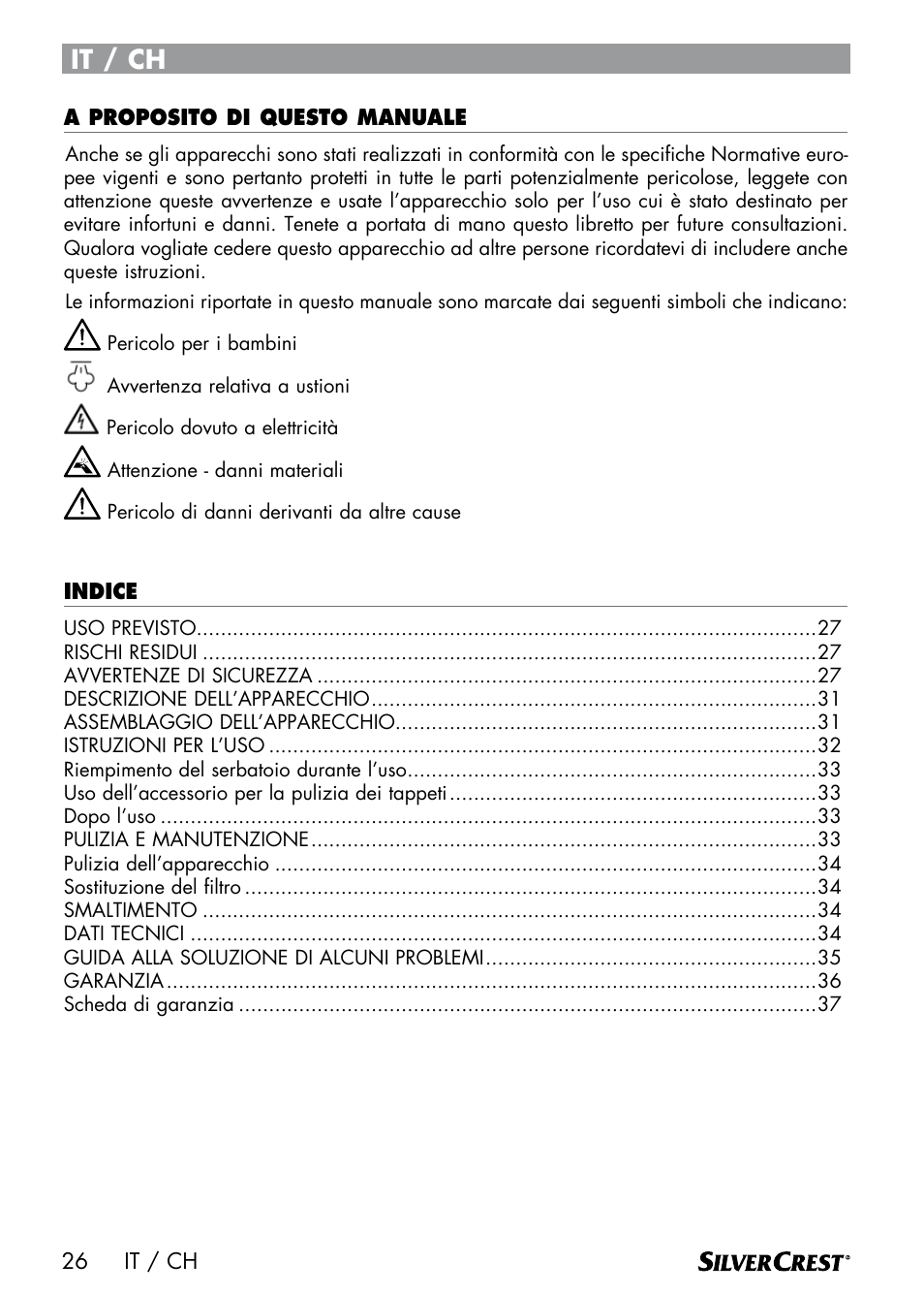 It / ch | Silvercrest SDM 1500 A1 User Manual | Page 28 / 64