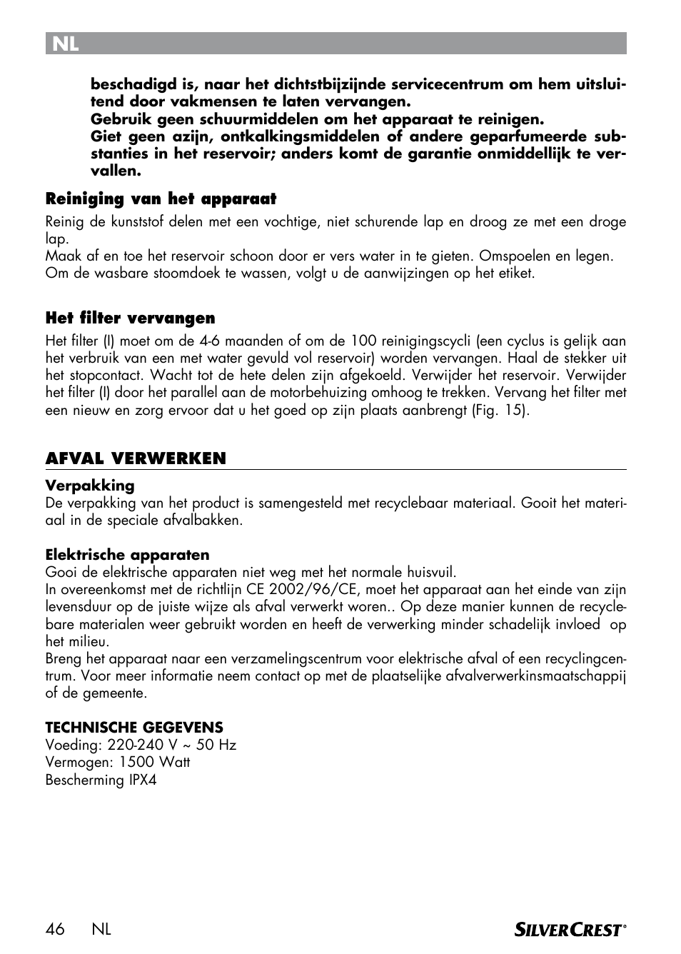 Silvercrest SDM 1500 A1 User Manual | Page 48 / 64