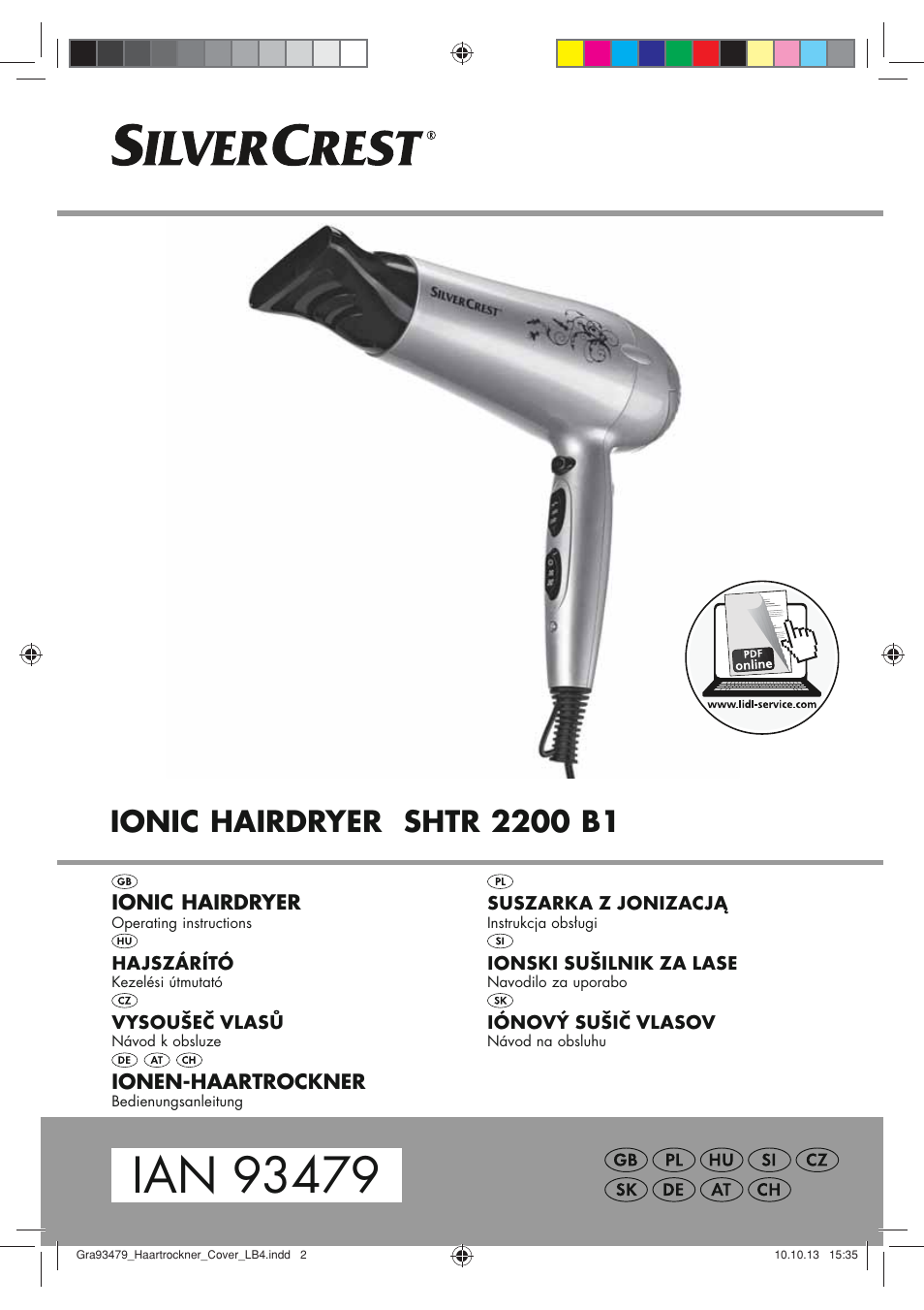 Silvercrest SHTR 2200 B1 User Manual | 66 pages