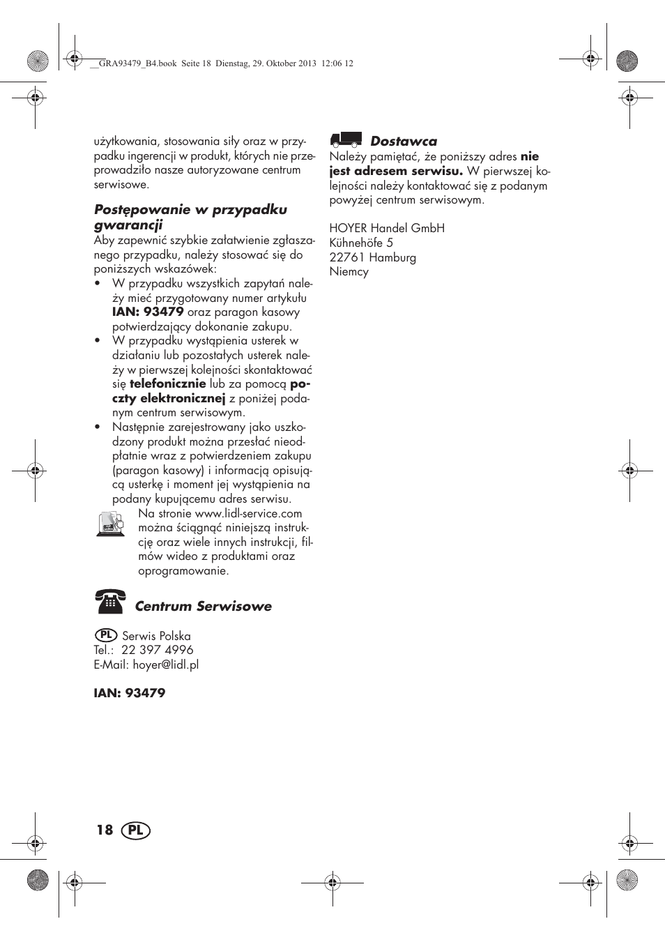 Silvercrest SHTR 2200 B1 User Manual | Page 20 / 66