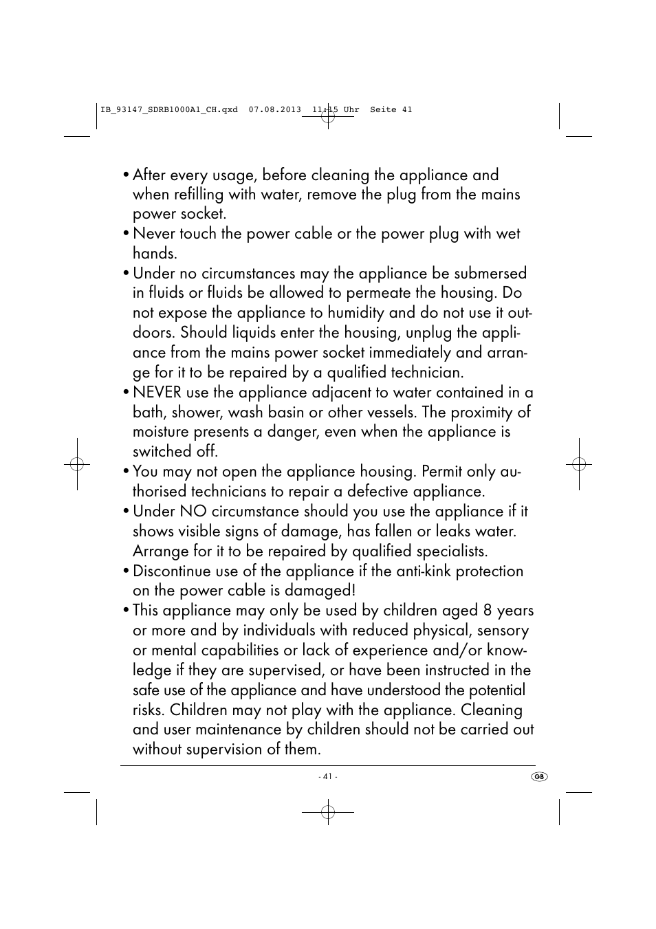 Silvercrest SDRB 1000 A1 User Manual | Page 44 / 51