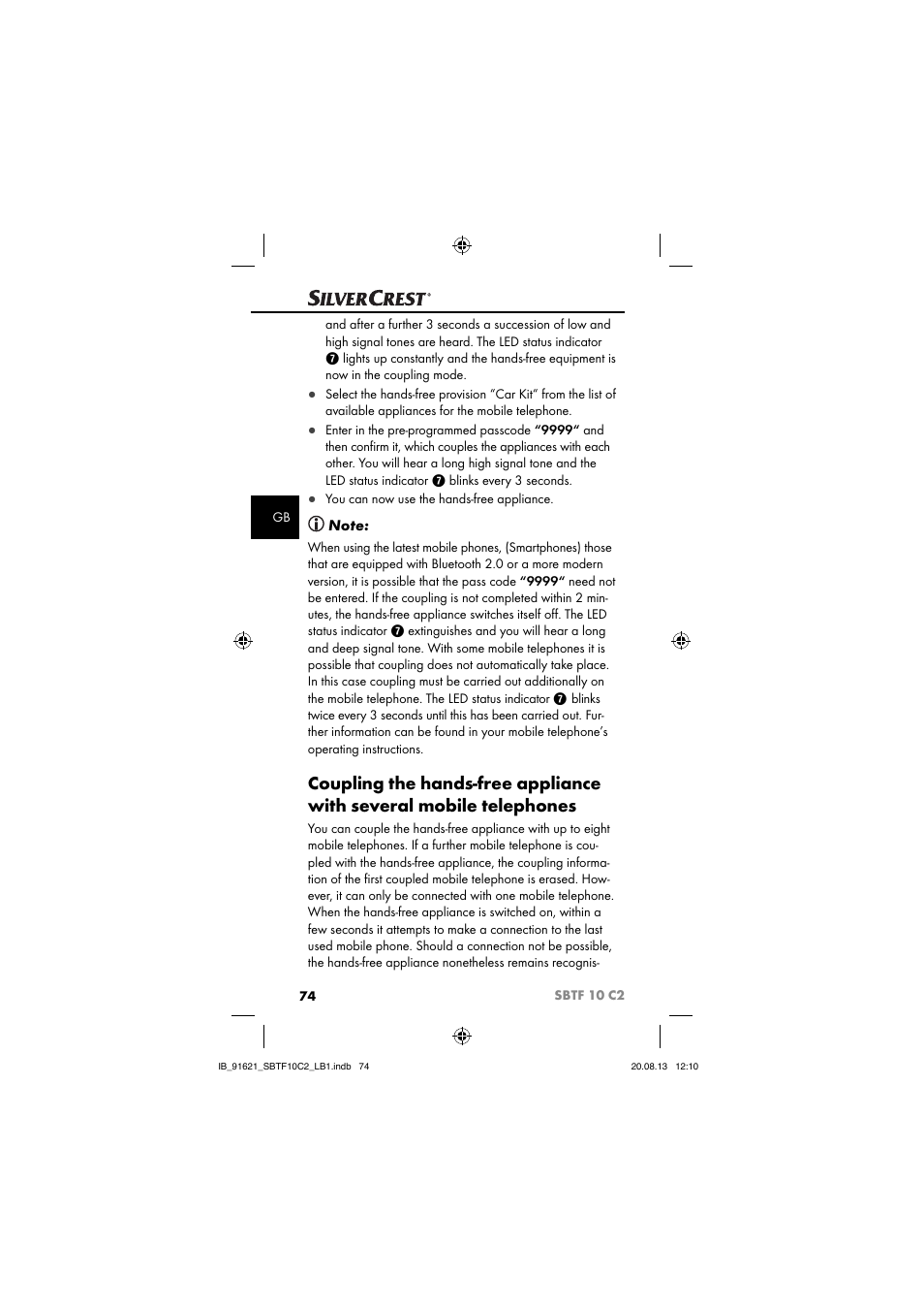 Silvercrest SBTF 10 C2 User Manual | Page 77 / 86