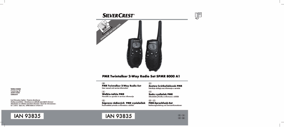 Silvercrest SPMR 8000 A1 User Manual | 184 pages