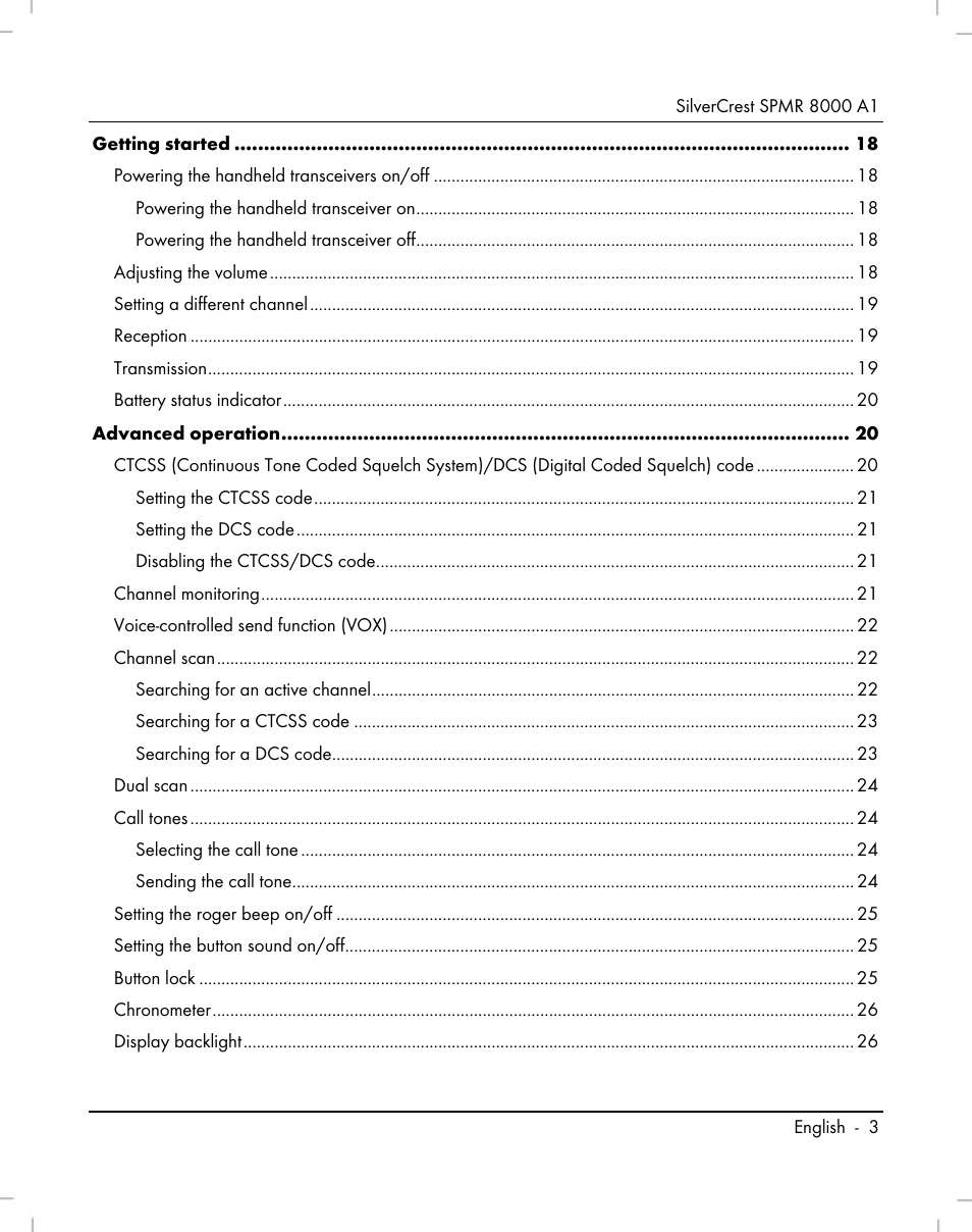 Silvercrest SPMR 8000 A1 User Manual | Page 5 / 184