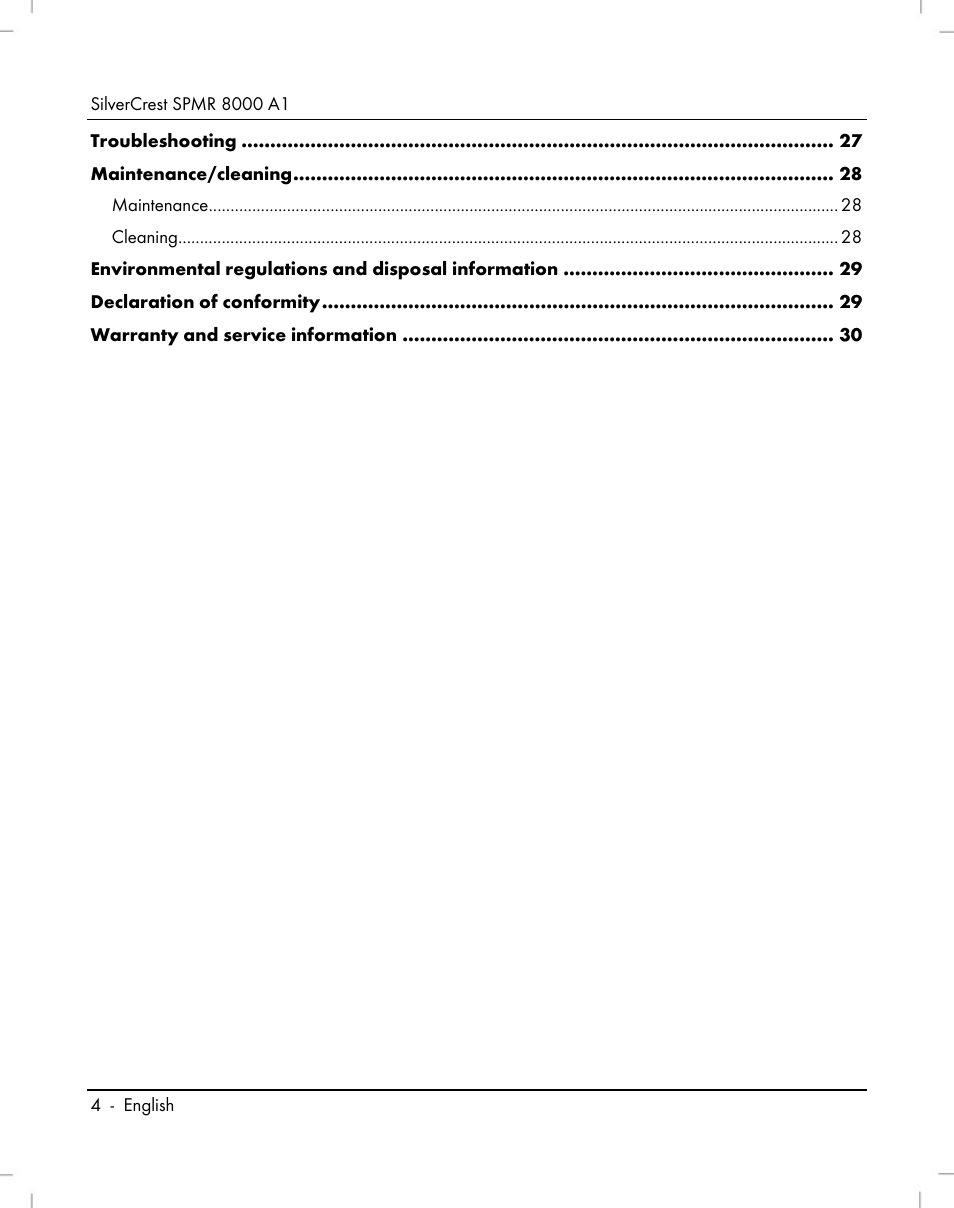 Silvercrest SPMR 8000 A1 User Manual | Page 6 / 184