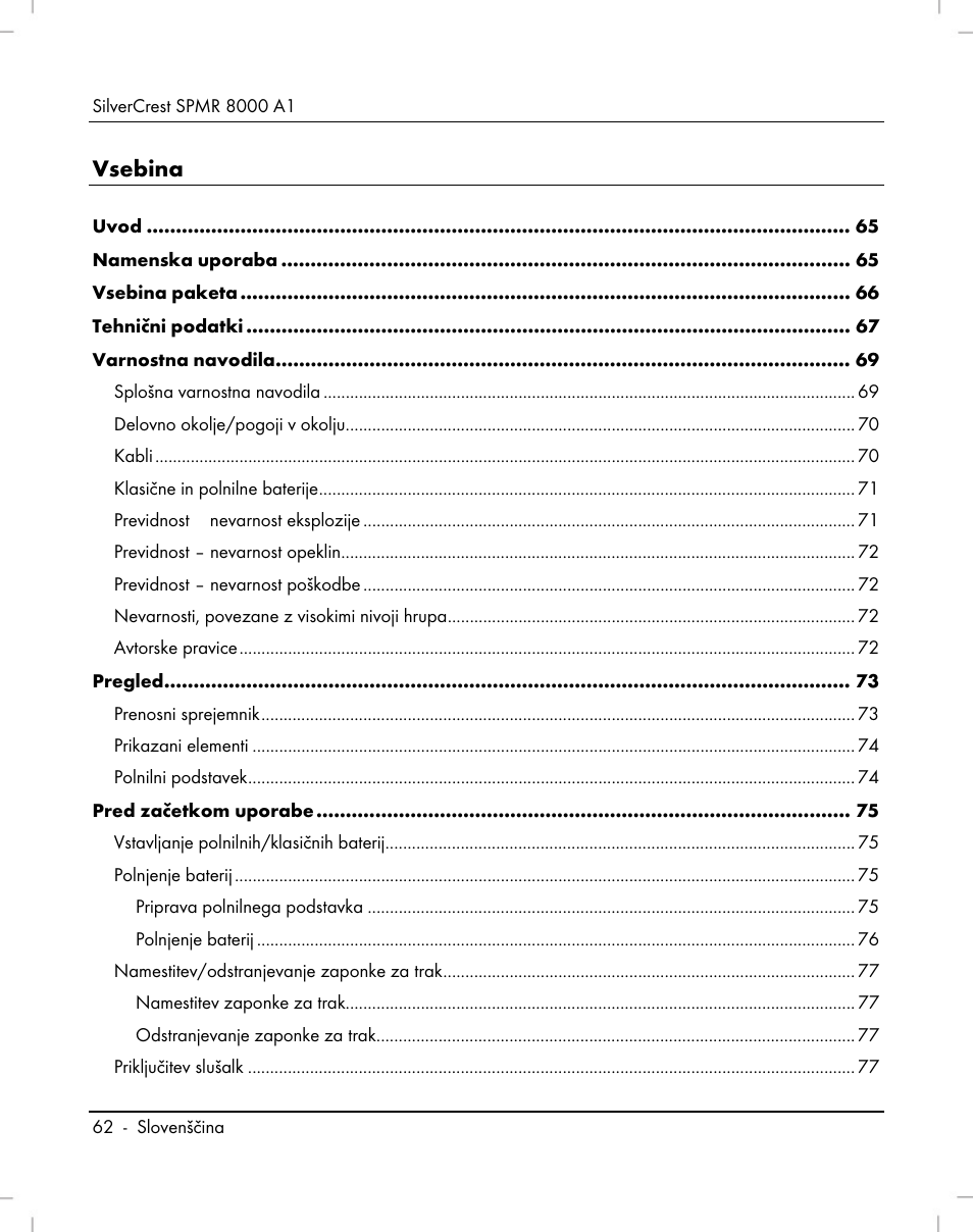 Silvercrest SPMR 8000 A1 User Manual | Page 64 / 184
