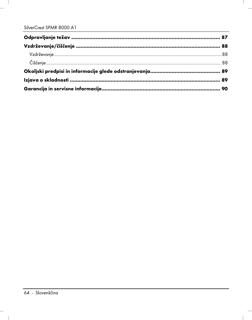 Silvercrest SPMR 8000 A1 User Manual | Page 66 / 184