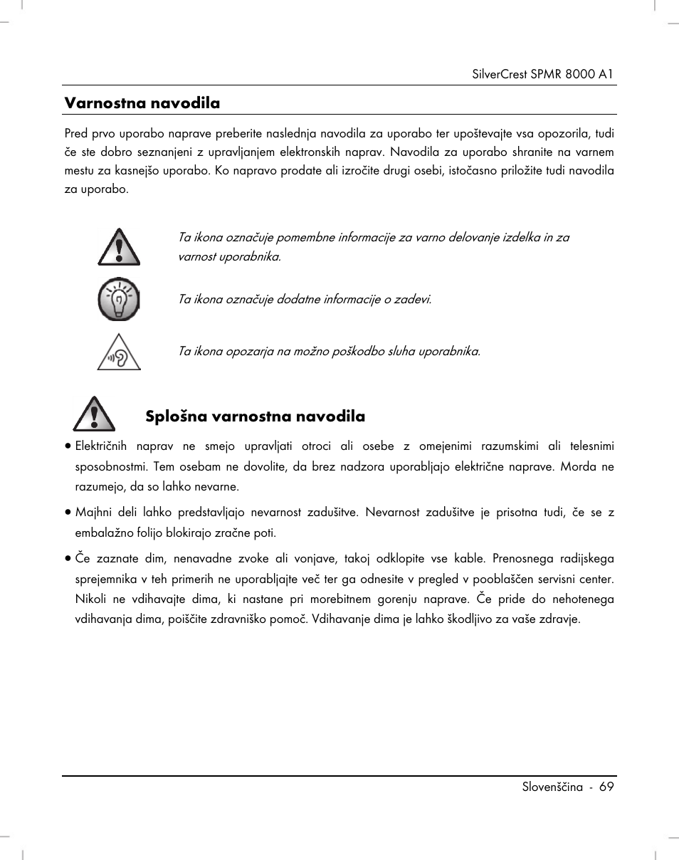Silvercrest SPMR 8000 A1 User Manual | Page 71 / 184