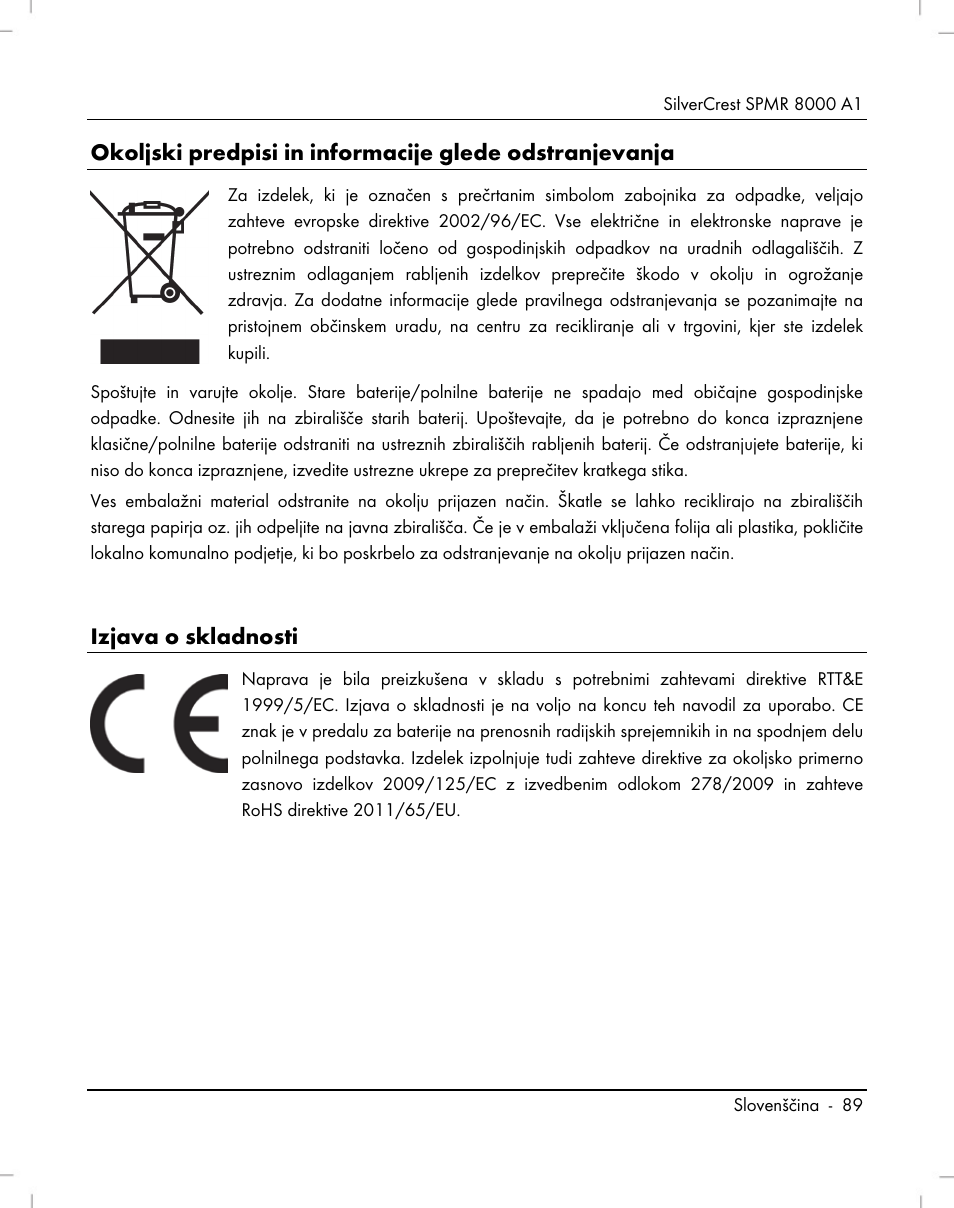 Silvercrest SPMR 8000 A1 User Manual | Page 91 / 184