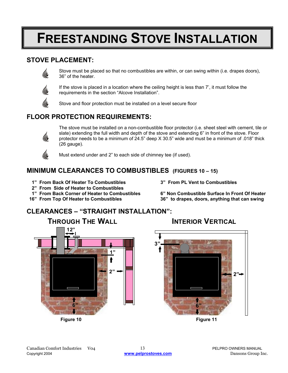 Reestanding, Tove, Nstallation | Dansons Group IPP User Manual | Page 13 / 40