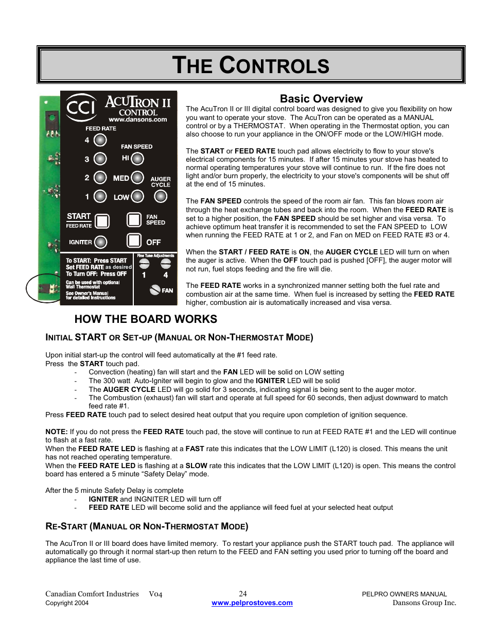 Ontrols, Basic overview, How the board works | Dansons Group IPP User Manual | Page 24 / 40