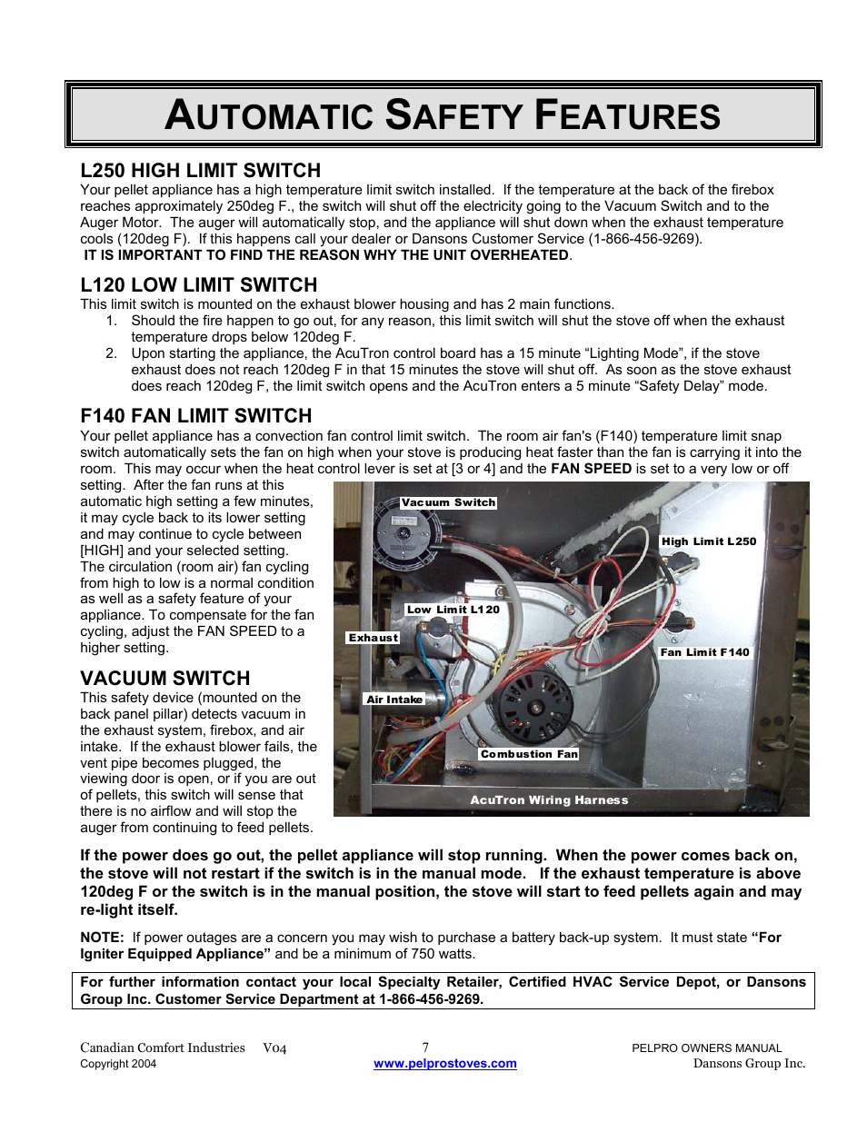 Utomatic, Afety, Eatures | Dansons Group IPP User Manual | Page 7 / 40